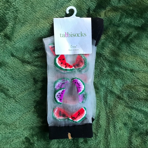 Accessories - Japanese Sheer Watermelon Socks NWT